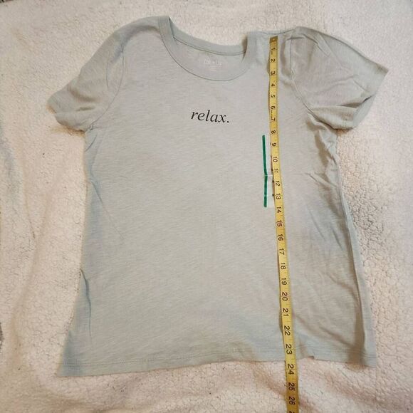 Zoe + Liv NWT aqua grey short sleeve tee Size M - Picture 5 of 6